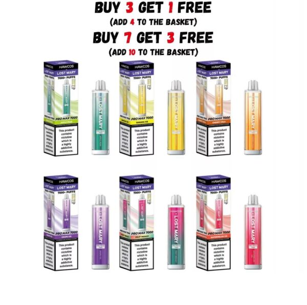 Hawcos x Lost Mary Pro Max 7000 Puffs Disposable Vape