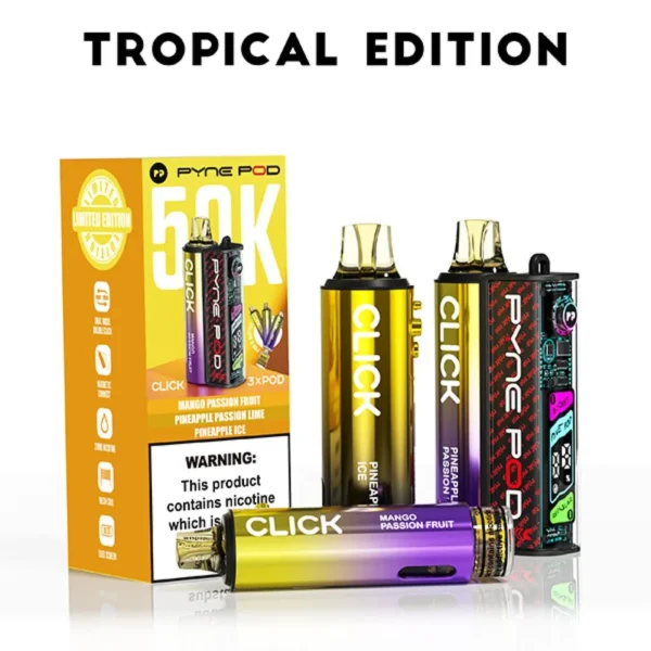 Pyne Pod Click 50K Puffs Prefilled Pod Kit (CONTAINS 3 PODS)